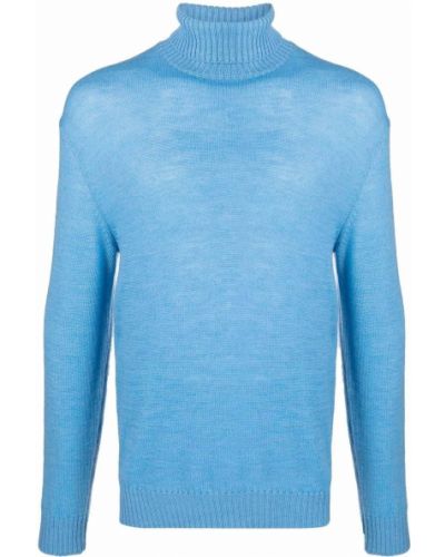 Jersey de cuello vuelto de tela jersey Jil Sander azul