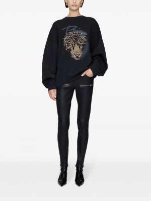 Sweatshirt aus baumwoll mit print Anine Bing schwarz