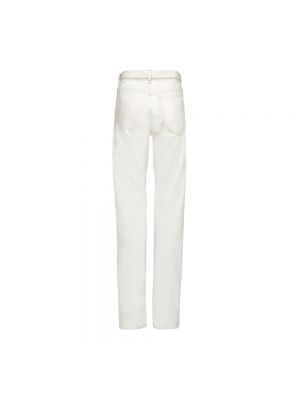 Proste jeansy z wysoką talią Maison Margiela białe