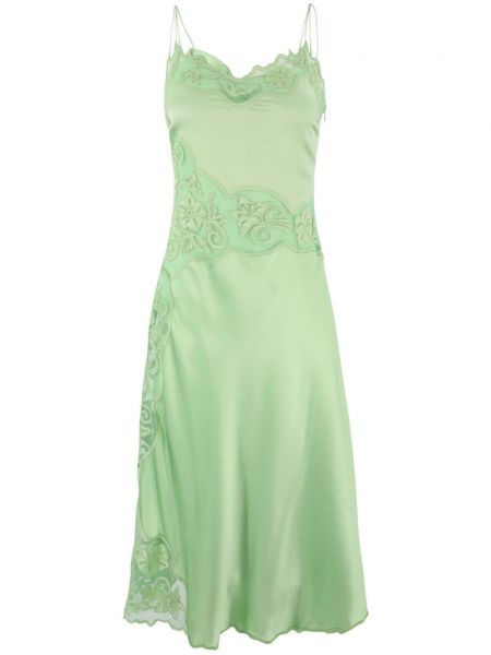 Virágos pántos ruha Ulla Johnson zöld