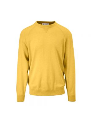Bluza dresowa z kaszmiru Brunello Cucinelli żółta