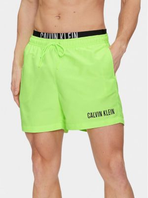 Šortai Calvin Klein Swimwear žalia