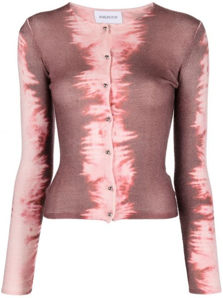 Tie dye strikkegenser med print 16arlington rosa