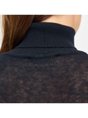 Jersey cuello alto de lana Ermanno Scervino negro