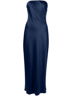 Сатенена вечерна рокля Reformation синьо