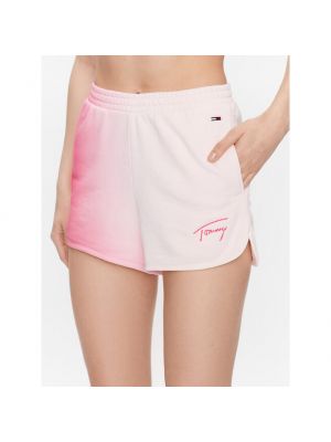 Pantaloni scurți de sport Tommy Jeans roz
