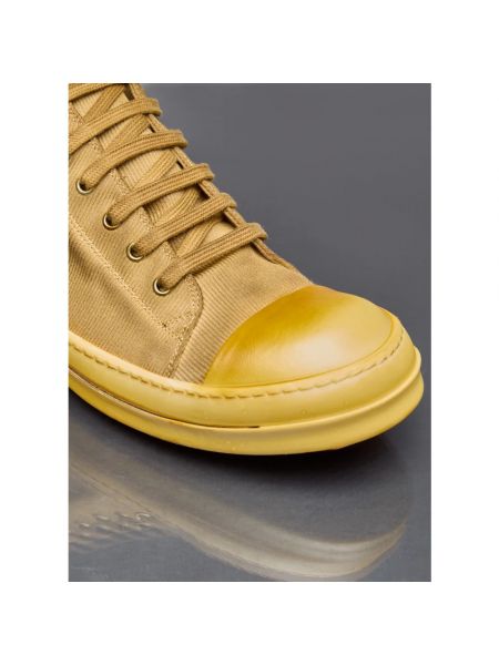 Sneakersy sztruksowe Rick Owens żółte