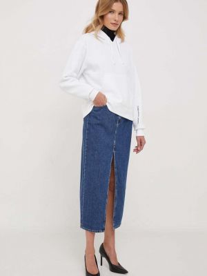 Hoodie s kapuljačom Calvin Klein Jeans bijela