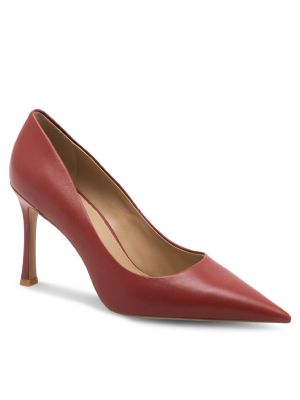 Полуотворени обувки с ток Eva Minge червено