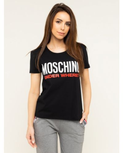 Koszulka Moschino Underwear & Swim czarna