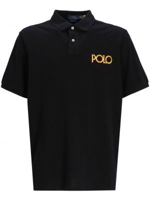 Poloshirt med broderier Polo Ralph Lauren sort