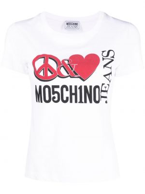 Bavlnené tričko s potlačou Moschino