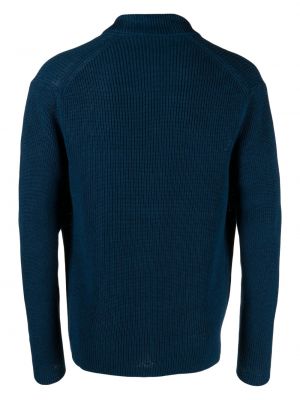 Cardigan en tricot à col v Zanone bleu