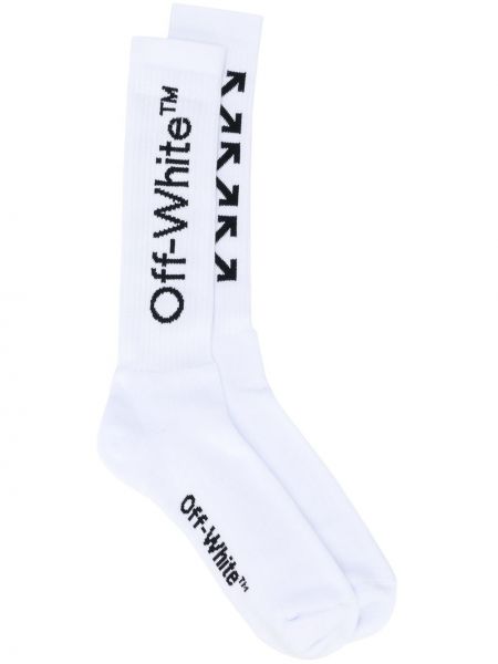 Off-White calcetines con logo Arrows - Blanco Off-white