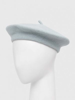 Vlněný baret Sisley modrý