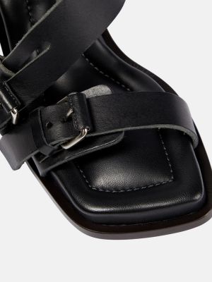 Sandales en cuir Lemaire noir