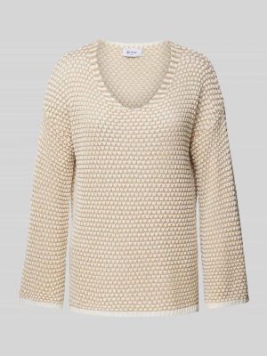 Dzianinowy sweter z wiskozy Be Pure Dutch biały