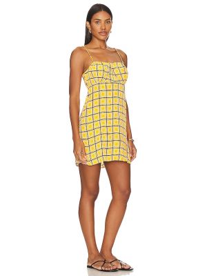 Mini vestido Faithfull The Brand amarillo