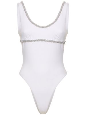 Jednodijelni kupaći kostim s vezom Ermanno Scervino bijela
