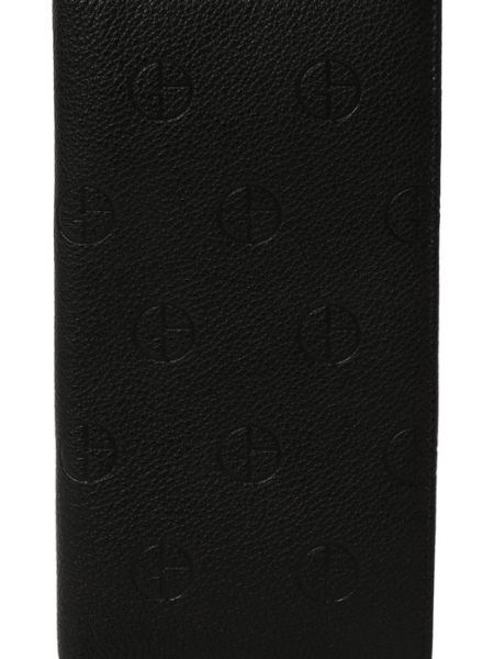 Кожаный кошелек Giorgio Armani серый