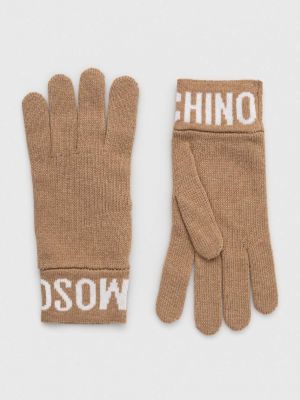 Ръкавици Moschino бежово