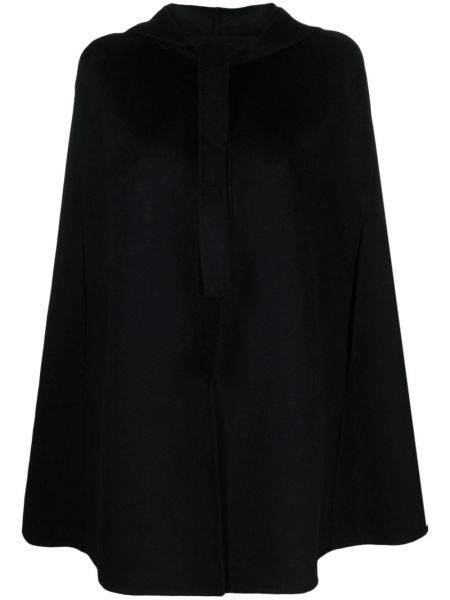 Φελτ μάλλινο παλτό με κουκούλα P.a.r.o.s.h. μαύρο