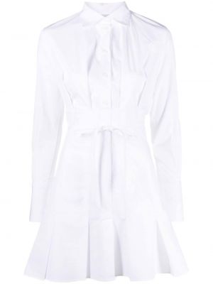 Pliszírozott mini ruha Patou fehér