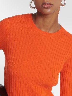 Sweter z kaszmiru Jardin Des Orangers pomarańczowy