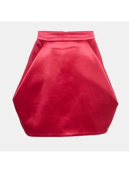 Falda de raso Balmain Pre-owned rosa