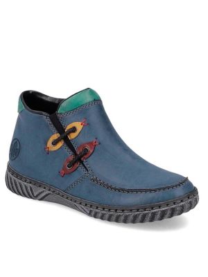 Členkové topánky Rieker modrá