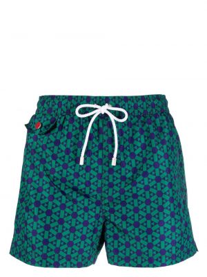 Trykt shorts Kiton grønn