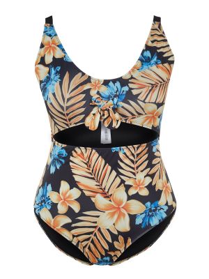 Bikini s tropskim uzorkom Trendyol plava