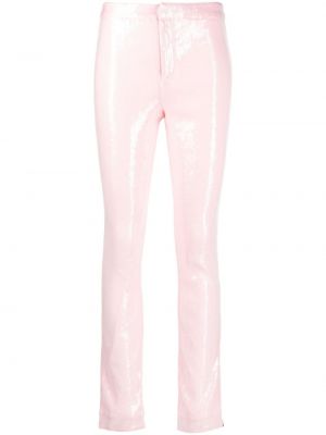 Pantaloni con paillettes Rotate rosa