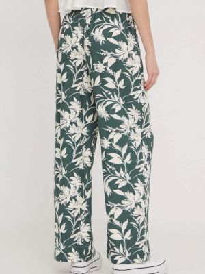 Kalhoty s vysokým pasem Abercrombie & Fitch zelené