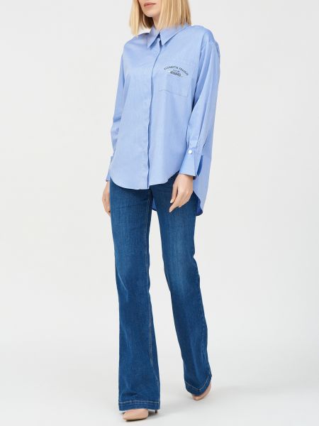 Рубашка Elisabetta Franchi голубая