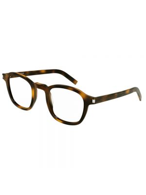 Okulary slim fit Saint Laurent brązowe
