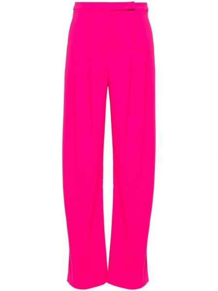 Pantaloni cu croială lejeră plisate Pinko roz