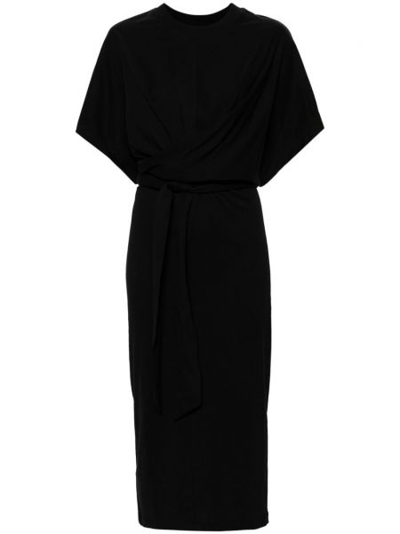 Βαμβακερός ίσιο φόρεμα Closed μαύρο
