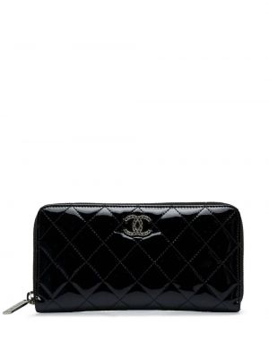 Peňaženka na zips Chanel Pre-owned čierna