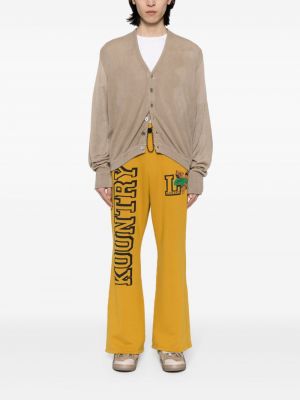 Spodnie sportowe bawełniane Kapital żółte