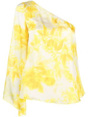 Bluza s cvetličnim vzorcem s potiskom Liu Jo rumena