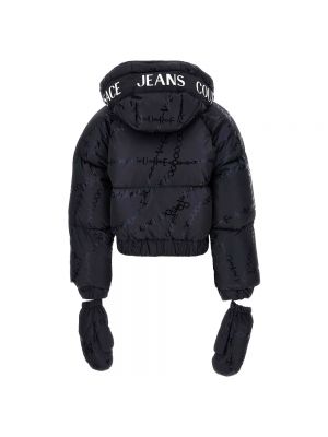 Kurtka jeansowa z nadrukiem Versace Jeans Couture czarna