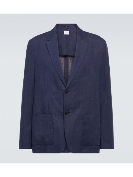 Blazer di lino Sunspel blu