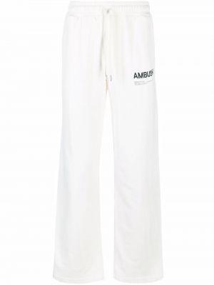 Fleecové sportovní kalhoty s potiskem Ambush bílé