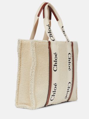 Kožená nákupná taška Chloã© béžová