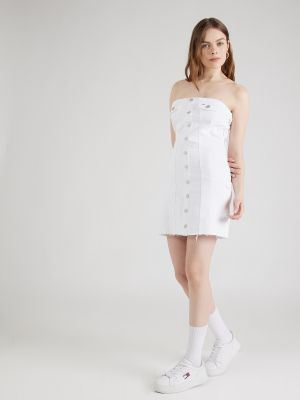 Дънкова рокля Tommy Jeans бяло