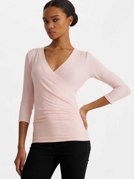 Рубашка с длинным рукавом Lauren Ralph Lauren розовая