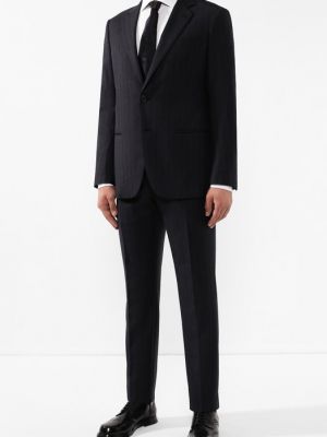 Серый шерстяной костюм Giorgio Armani