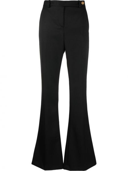 Pantalon taille haute large Versace noir