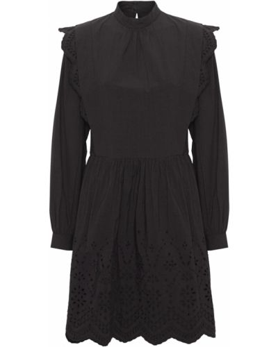 Bavlnené priliehavé košeľové šaty na gombíky 2ndday - čierna
